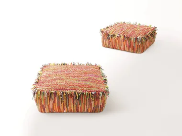 ZEBRÙ - Fabric pouf by Paola Lenti - view 2